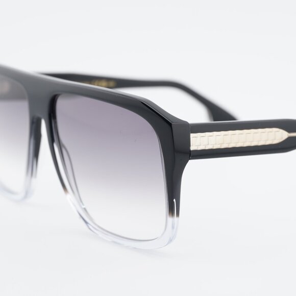Victoria Beckham VB671S 009 Sunglasses Black Crystal Square Frame, Grey Lenses main image 3
